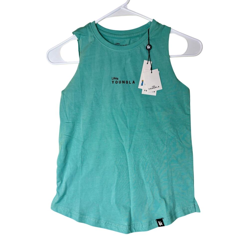 NWT Little Young LA Turquoise Cotton Tank - Kids Size 8/9